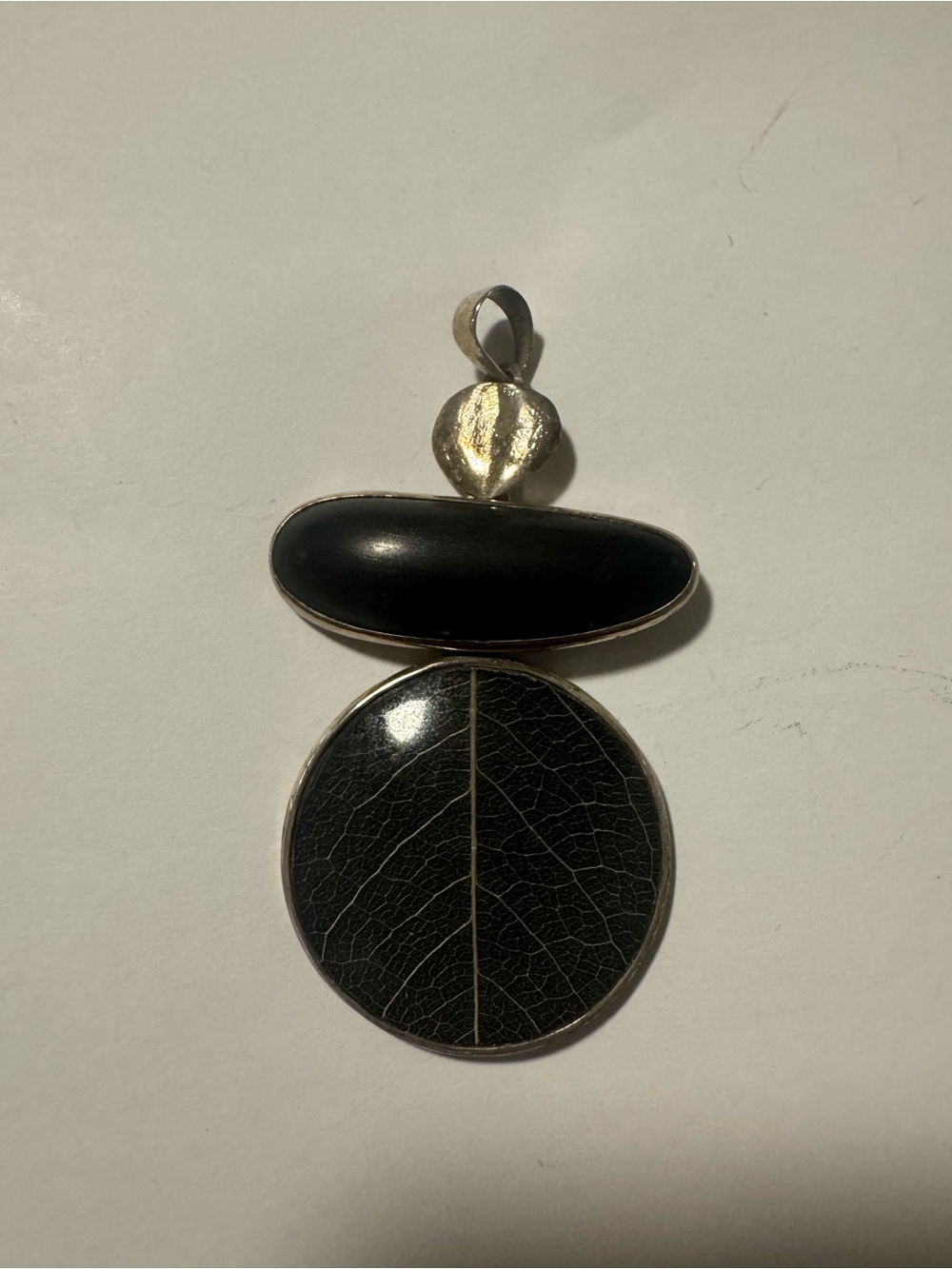 Silpada Black Leaf Pendant Necklace